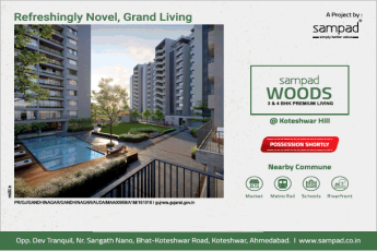 Refreshingly novel, grand living at Sampad Woods in Ahmedabad
